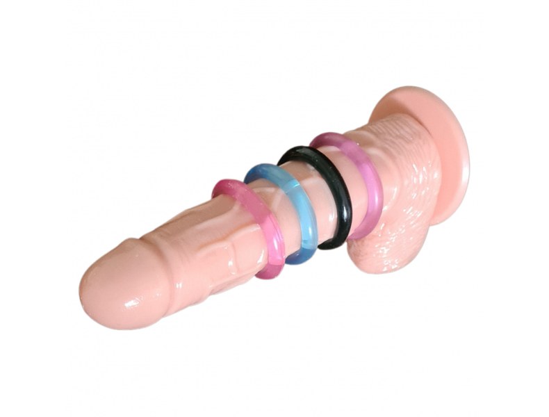 Pierścień erekcyjny na penisa elastyczny różowy - 5